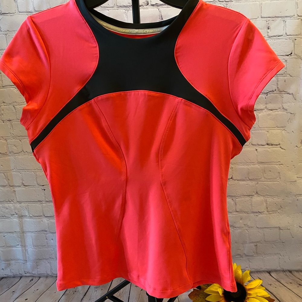 Fila Sport Running pink Short Active Wear T-Shirt Top S